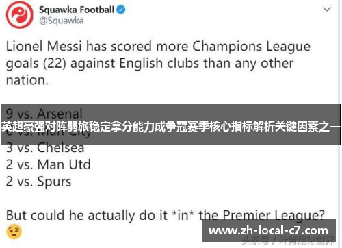 英超豪强对阵弱旅稳定拿分能力成争冠赛季核心指标解析关键因素之一 英超豪强对阵弱旅稳定拿分能力成争冠赛季核心指标解析关键因素之一